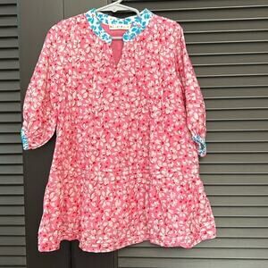 Roller Rabbit Girl’s Pintuck Dress with a Nehru Collar, Cotton and Silk, Size 2